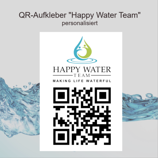 5x QR-Code-Aufkleber HappyWaterTeam