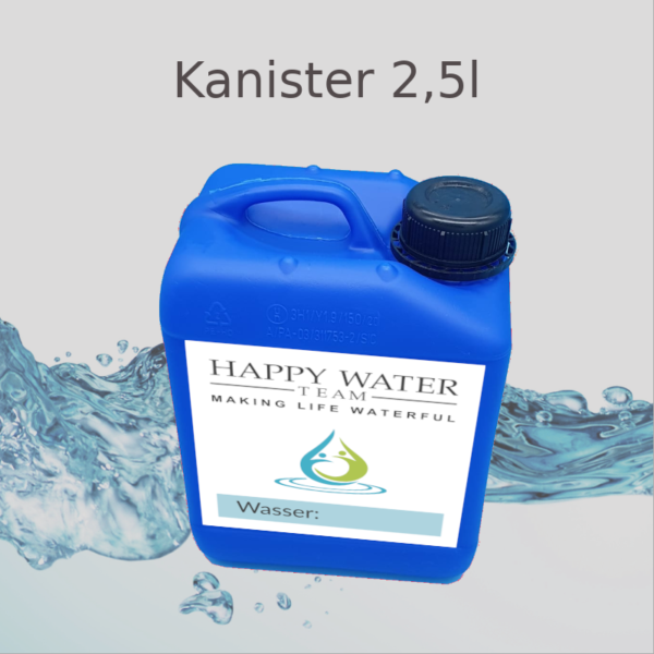 2.5l Kanister in blau HappyWaterTeam