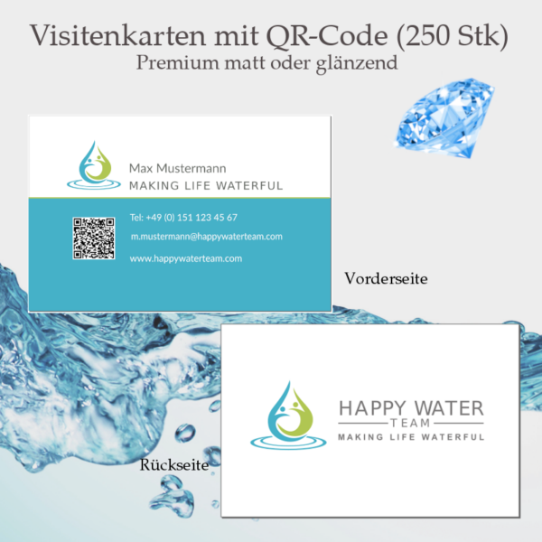 250 Visitenkarten Standard matt mit QR-Code