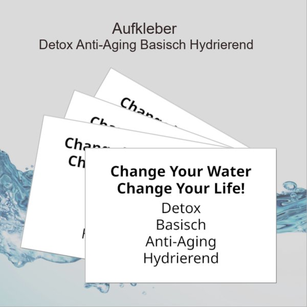 Aufkleber Detox Anti-Aging Basisch Hydrierend